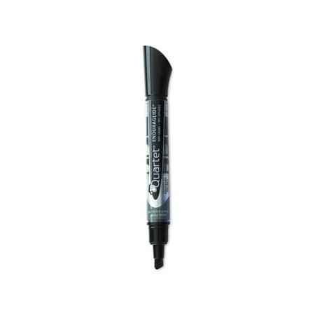 Quartetmfg ENDURAGLIDEDRY ERASE MARKER, BROAD CHISEL TIP, BLACK, DOZEN 50012M